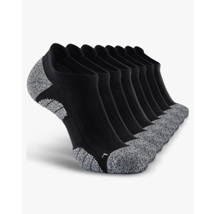 Men's No Show Compression Athletic Socks, Cushioned for Running Hiking XL