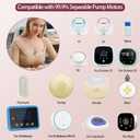 19mm CaraCups Wearable Milk Collection, Hands-Free Collection Cups Compatible with Spectra S1/S2/9 Plus/SG, Fit for Medela/Lansinoh/Zomee, 99.9% Separable Electric Breast Pumps, 2PC