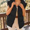 AUTOMET Womens Puffer Vests Fall Fashion Jackets Puffy Outfits 2026 Trendy Sleeveless Coats Outerwear Winter Clothes (Black, M)