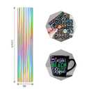 2 x GIRAFVINYL Holographic Permanent Vinyl, Iridescent Silver Holographic Vinyl Permanent for DIY Cup, Home, Car Decorations, 12 x 5ft