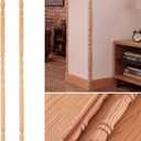 Doublefill 2 Pack Red Oak Wood Wall Corner Guards, 39-1/2'' x 1''