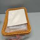 LemonRoad 14 x 10 x 6 Inch Bread Warmer Basket with Stone Sets Includes 1 Linen Towel 2 Bread Basket with Lid 3 Clay Warmer Stones for Winter Daily Camping Food Warming Housewarming Gifts