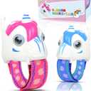 Unicorn Walkie Talkies for Kids, 2 Pack Camping Unicorn Outdoor Toys for Girls Age 3-12 Year Old, 3 Channel Toy Birthday Gifts Easter Halloween Christmas Stocking Stuffers (Pink + Blue)