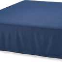 Amazon Basics Lightweight Pleated Bed Skirt, Wrinkle and Fade Resistant, Machine Washable, King, Navy Blue, 16-inch Drop
