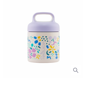 Reduce Abstract Flowers Handled Food Jar