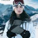 Winter Ski Mittens for Men Women Cold Weather- Warm Snow Mitts Gloves Waterproof & Windproof for Snowboard Snow Sports (Small-Medium, Black)