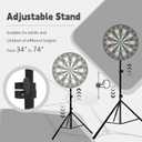 Heavy Duty Dartboard Stand with Tripod Base – Dart Board Stand with Adjustable Height from 34" to 74", Portable Dart Board Holder & Easy Assembly, Perfect for Indoor, Outdoor, Bar, and Travel Use