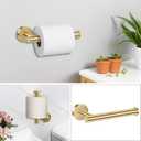 Brushed Gold Bathroom Accessories Set, 7 Pieces Gold Towel Bar Bathroom Hardware Set, 31.5 Inch Towel Racks for Bathroom, SUS304 Stainless Steel Bathroom Towel Holder Toilet Paper Holder Wall Mounted