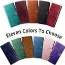 4 x SUANPOT for Samsung Galaxy S24 Plus/S24+ Wallet case with RFID Blocking Credit Card Holder,Flip Book PU Leather Protective Cover Women Men for Samsung S24Plus Phone case Blue