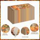 100PCS Fall Thanksgiving Napkins, Disposable Sunflower Pumpkin Paper Napkins for Thanksgiving Party Table Decorations