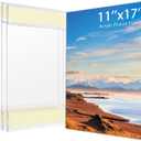 11x17 Acrylic Picture Frame, Clear Frameless Photo Frame for Wall Mount, No Drilling Picture Frames with Tape, Pack of 5 Floating Hanging Picture Frames for Home, School, Office