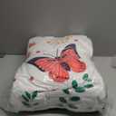 Mooreeke Twin Size Comforter Sets for Girls Kids, 6 Pieces Bed in a Bag Flower and Cat Bedding Comforter Sheet Set with Shams and Decorative Toy Pillow, Ultral Soft Microfiber Kids Bed Set