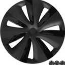 Upgraded 2025 Model Y Wheel Covers for Tesla Accessories 2024 19 Inch Rim Protectors (Set of 4) with Enhanced Elasticity Wheel Cover Replacement, not fit for New Model Y Juniper Version (19inch-Model Y 2021+, Tempest- Gloss Black and Matte Black)