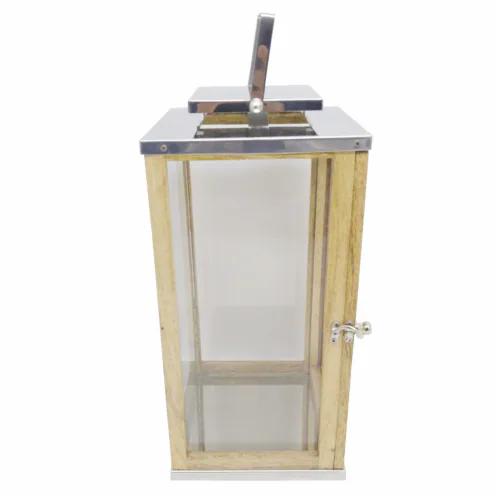 HD Designs Metal & Wood Lantern, 13 in 