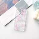 2 x NITITOP Compatible with iPhone 13 Pro Case Cute Clear Flower Floral Artistic Design for Women Girls Stylish Slim Soft TPU Shockproof Protective Girly Phone Cover - Pink