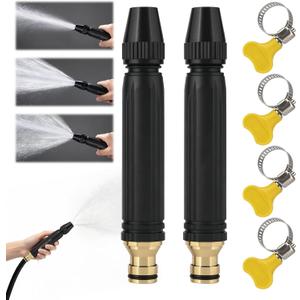 2026 Home High-Pressure Water Gun with Booster Nozzle & Hose - High-Pressure Washer Gun for Car Washing, Watering Plants & Vegetables, Multi-Purpose Spray Gun (2PCS)