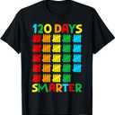 Happy 120 Days Of School 120 Days Smarter T-Shirt (Gray, M)