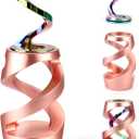 2 in 1 Hypnotic Kinetic Spinning Desk Toy, Adult Fidget Toys, Stress Relief Anti-Anxiety Desk Decor, Ideal Gift for Office Graduation Back to School, Rose Gold