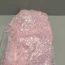 6 Pcs Iridescent Sequin Table Runner 12 x 72 Inch Mermaid Table Runner Glitter Sequin Sparkly Desk Cover for Wedding Birthday Party Ceremony Supplies Decor (Pink)