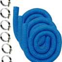 1.25" x 51" Pool Filter Pump Hoses for Above Ground Pools, Compatible with Filter Pump 607, 637 (3 Hoses + 6 Metal Clamps)