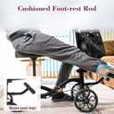 Lightweight Knee Scooter Crutch Alternative, Foldable & Adjustable Knee Scooter for Adults for Foot Surgery, Steerable Knee Walker with Detachable Storage Basket, Includes DIY Stickers-Black