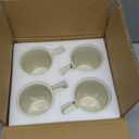 11oz White Diner Coffee Mug Set of 4 Ceramic Mugs Great for Kitchen Set, Travel, and Hot Tea (Cream)