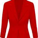 Hybrid & Company Women Super Comfy Ponte Office Blazer M, Premium Ponty-red