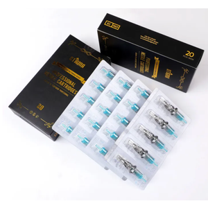 STIGMA Aquamarine Knight Tattoo Cartridge Needles #10(11RL) 31Pcs 0.3mm Bugpin Disposable Tattoo Needles Cartridges with Membrane Round Liner EN02B-50-1011RL