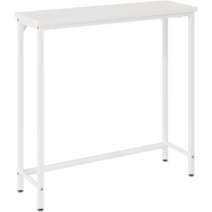 Narrow Entryway Console Table & Sofa Side Table - Industrial Hallway Table for Small Spaces, Behind Couch Table, Multi-Functional Living Room Bedroom Office,White, 29.5" x 9.4" x 29.5"