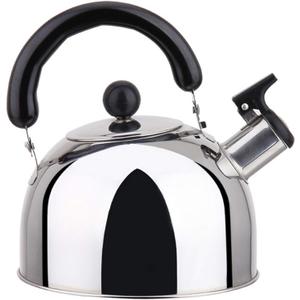 Stainless Steel Stovetop Whistling Tea Kettle Classic Teapot with Ergonomic Handle, Works on Induction Cooktops (4 Liters)
