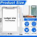 1 Pcs Aluminum 11'' x 17'' Clipboard with Storage Heavy Duty Metal Lightweight Form Holder with Capacity Clip 1 Compartment Clipboard for Student Teacher