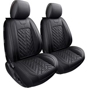 Tomatoman Tacoma Front Seat Covers Compatible with Toyota Tacoma 2005-2022 2023 2024 2025 2026 Trucks Access Crew Extended Double Cab TRD Sports SR V6 Heavy Duty Car Cushions(2 PCS Front/Black)