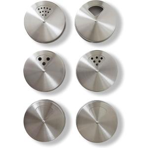 Mason Jar Spice Shaker Lids Stainless Steel 6 Pack Adjustable Spice Lids for Mason Jars Wide Mouth Seasoning Salt Pepper Dispenser Tops for Ball Canning Jars