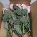 Artificial Realistic Roses Blue Flowers 24" Real Touch Silk Roses Bouquet Long Stems Rose for Flower Arrangement Fake Roses Decor for Home Party Wedding Table Centerpieces Roses Realistic - 5 Pcs