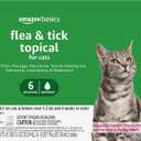 Amazon Basics Flea and Tick Topical Treatment for Cats (Over 1.5 Pounds), 6 Count (Previously Solimo)