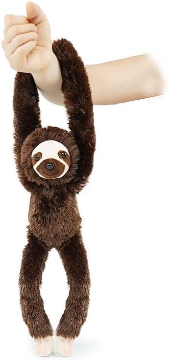 Stuffed Sloth Toy Hanging Stuffed Animal, Three-Toed Sloth Hooks and Stuffed Animals with Rings for Kids, Gifts for Boys and Girls Hanging 20inches