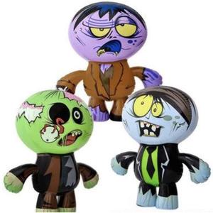 RIN - Six (6) Crazy 24" Inflatable Zombies Birthday Decor Halloween Party Decoration Favors Undead