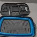 Gintan Camping Cutting Board, 9-in-1 Collapsible Chopping Board with Colander, Kitchen Vegetable Washing Basket for Camping, Camping Gifts Camping Accessories for RV Campers (Blue+Grey)