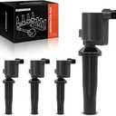 A-Premium Ignition Coil Pack Set of 4 Compatible with Ford Fusion 2010-2020 Escape 2009-2019 Ranger 2013-2020 Lincoln MKZ 2011-2020 2.0L 2.5L with 2 Terminal