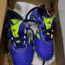 adidas Unisex-Kids Goletto IX Firm Ground/ Multi Ground Soccer, Lucid Blue/ Lucid Lemon/ Dark Blue, 9