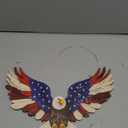 1 Pcs 4th of July Patriotic Eagle Wreath Hanging Door Sign 250th Anniversary Memorial Day Wreath Decorations Door Hanger Rustic Wooden Plaque for Wall Front Porch Farmhouse Decor