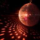 MECCANIXITY 28800 PCS Glass Mirrors Disco Ball Tiles Self-Adhesive Gold Mirror Mosaic Tiles 5 x 5mm for Disco Ball, DIY Craft, KTV Decoration 48 Sheet