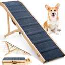 Dog Ramp for Bed, Foldable Pet Ramp for Small Large Dogs, Dog Ramps for High Beds Car, High Traction with Platform 6 Adjustable Heights