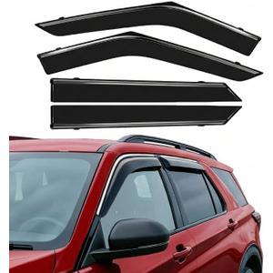 Window Visor Rain Guards for Ford Explorer 2020-2026 Out-Channel Window Deflectors Tape-On Sun Visor Accessories 4PCS (for 20-26)