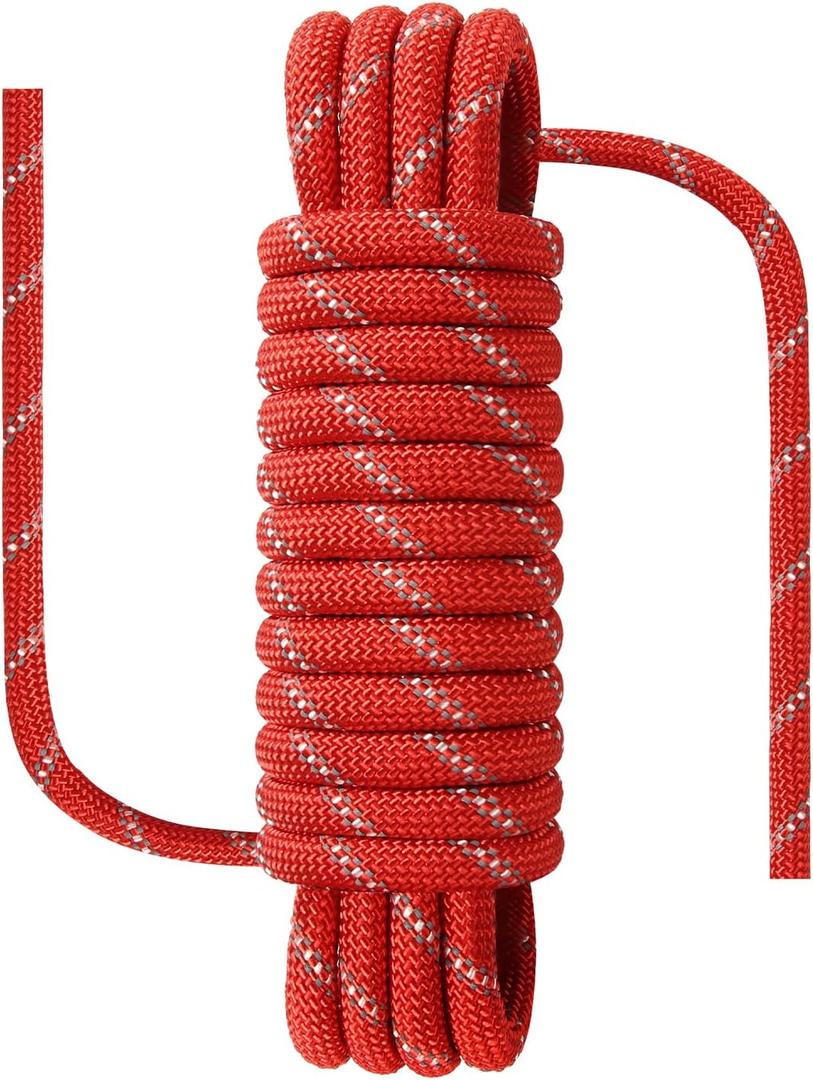 NorthPada 1/2 in x 16 ft Nylon/Polyester Outdoor Rope for Arborist, Swing, Boating, Marine, Floating, Fishing, Rafting, Hiking, Hunting, Tree, Rafting Nylon/Polyester Red