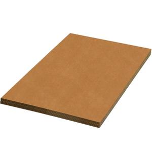 BOX USA Corrugated Cardboard Sheets, 40" x 60", Kraft (Pack of 5), (BSP4060)