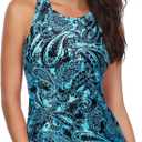 Holipick High Neck Tankini Top Bathing Suit Tops for Women Tummy Control Tank Tops Swimsuits (XL)