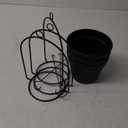 Gardzen 3 Packs Hanging Pots for Plants Outdoor & Indoor, Black Hanging Planter, Pot Hangers for Plant Flower