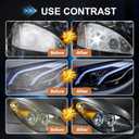 2 x 2025 Professional Car Headlight Restoration Kit - Ultimate Stain Remover & Polishing Paste for Lasting Clarity & Scratch Removal