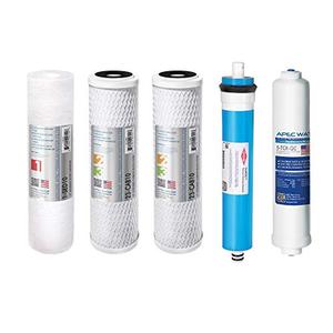 APEC FILTER-MAX90 US Made 90 GPD Complete Replacement Filter Set For ULTIMATE Series Reverse Osmosis Water Filter System (For Standard 1/4" Output System)